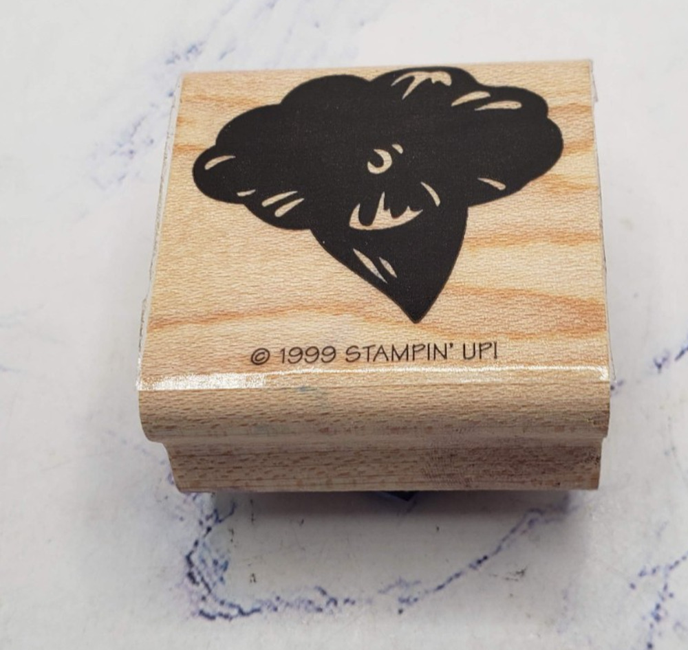 Stampin Up! Bold Floral Nature Flower Design Wood Mounted Rubber Stamp